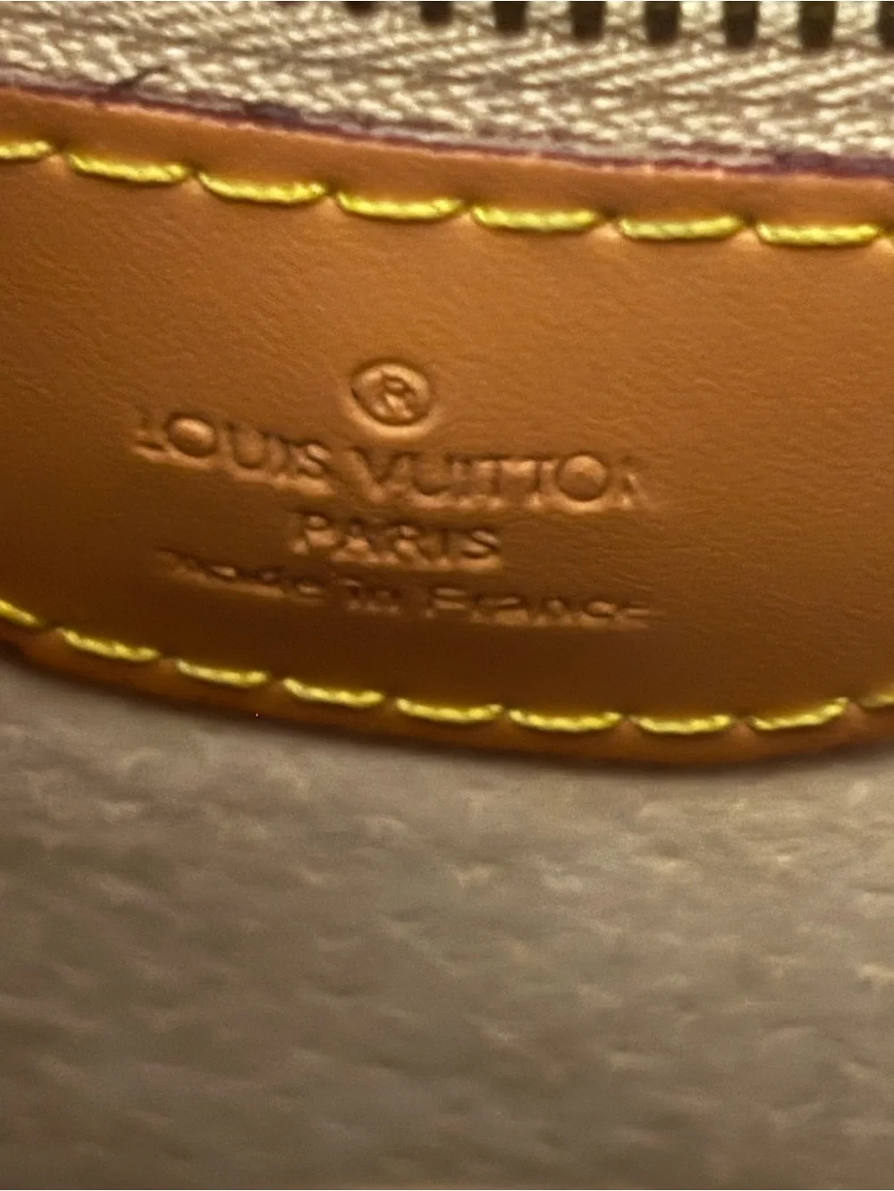Louis Vuitton Monogram Canvas Shoulder Bag with loop Vachetta Handle